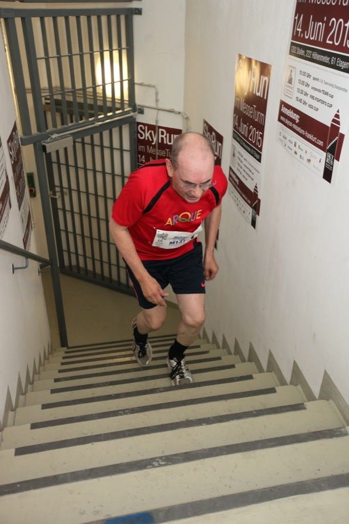 Initiator Michael Lederer beim Treppenlauf