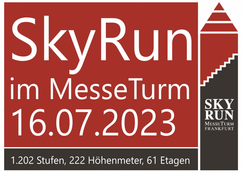 Logo SkyRun 2023 im MesseTurm 16.07.2023